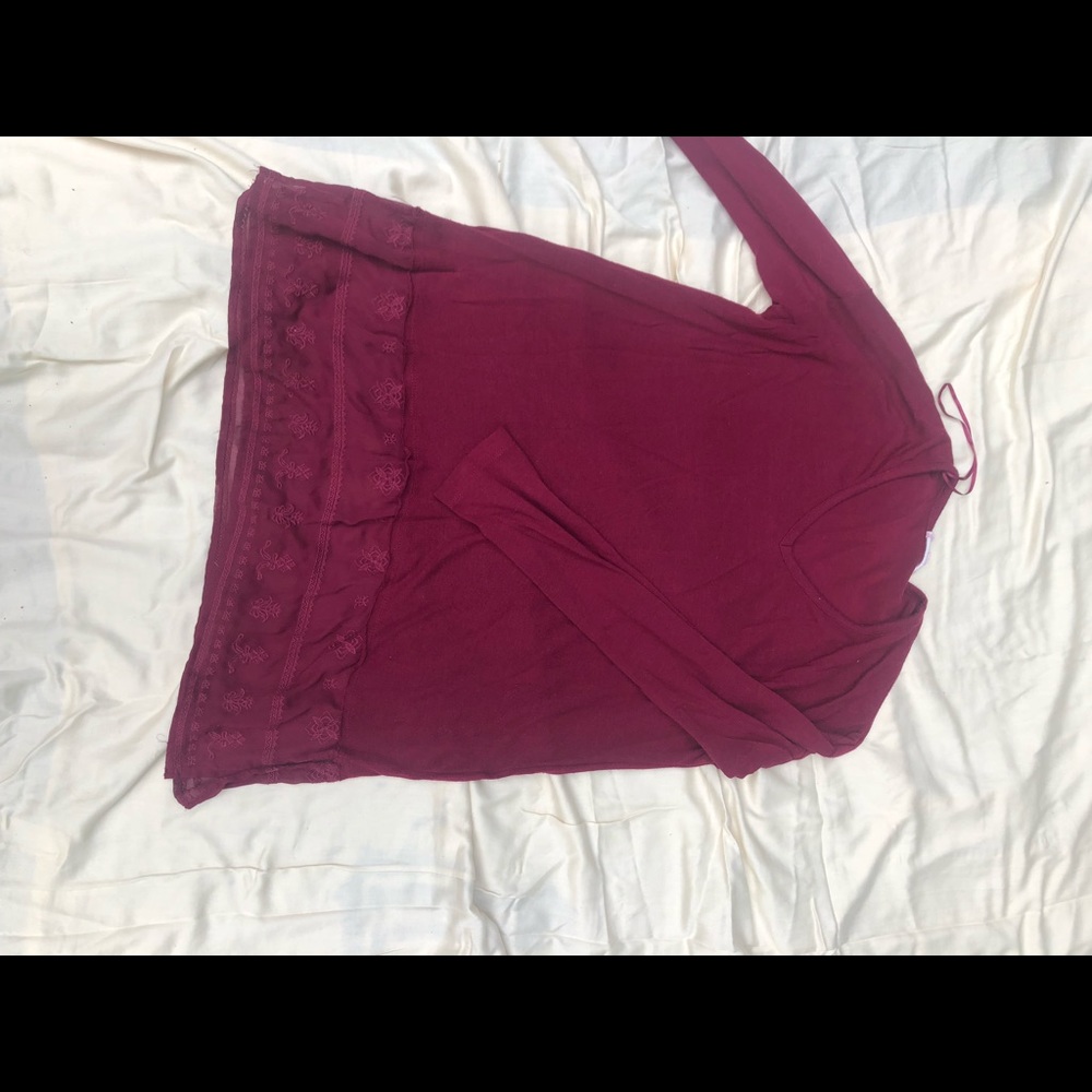 Tunic with lace trim